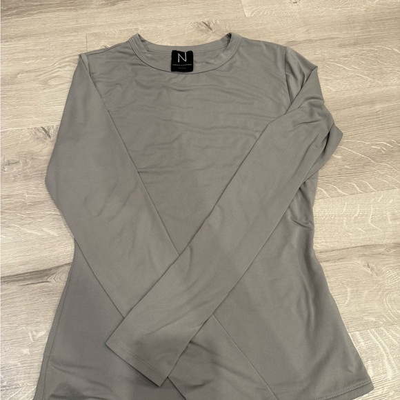 naked wardrobe Tops - Naked Wardrobe Light Gray Long Sleeve Top